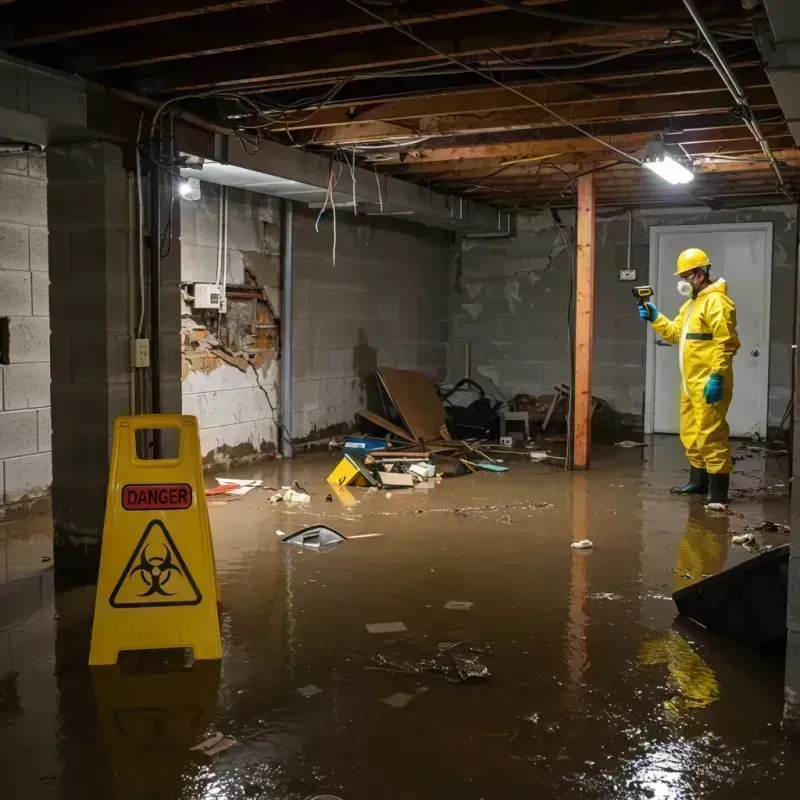 Flooded Basement Electrical Hazard in Versailles, KY Property